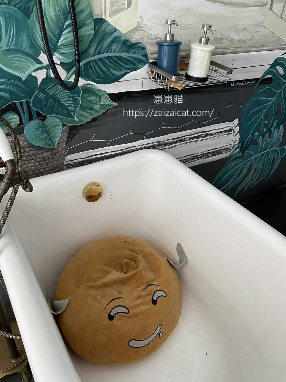 有顆大便在浴缸