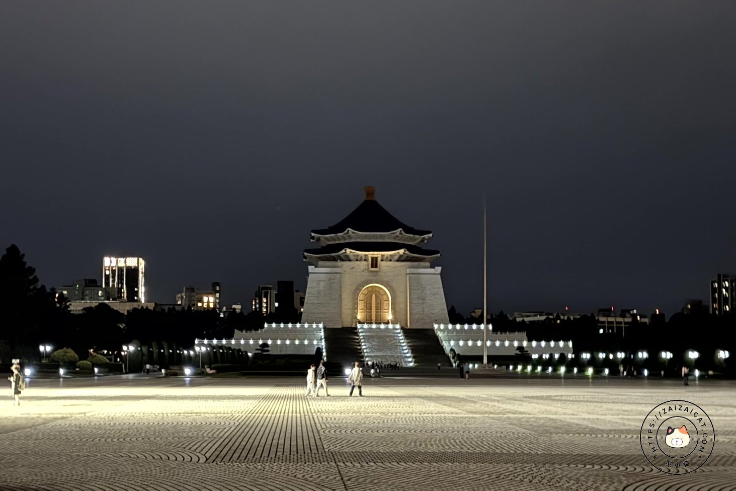 夜晚的中正紀念堂​​​