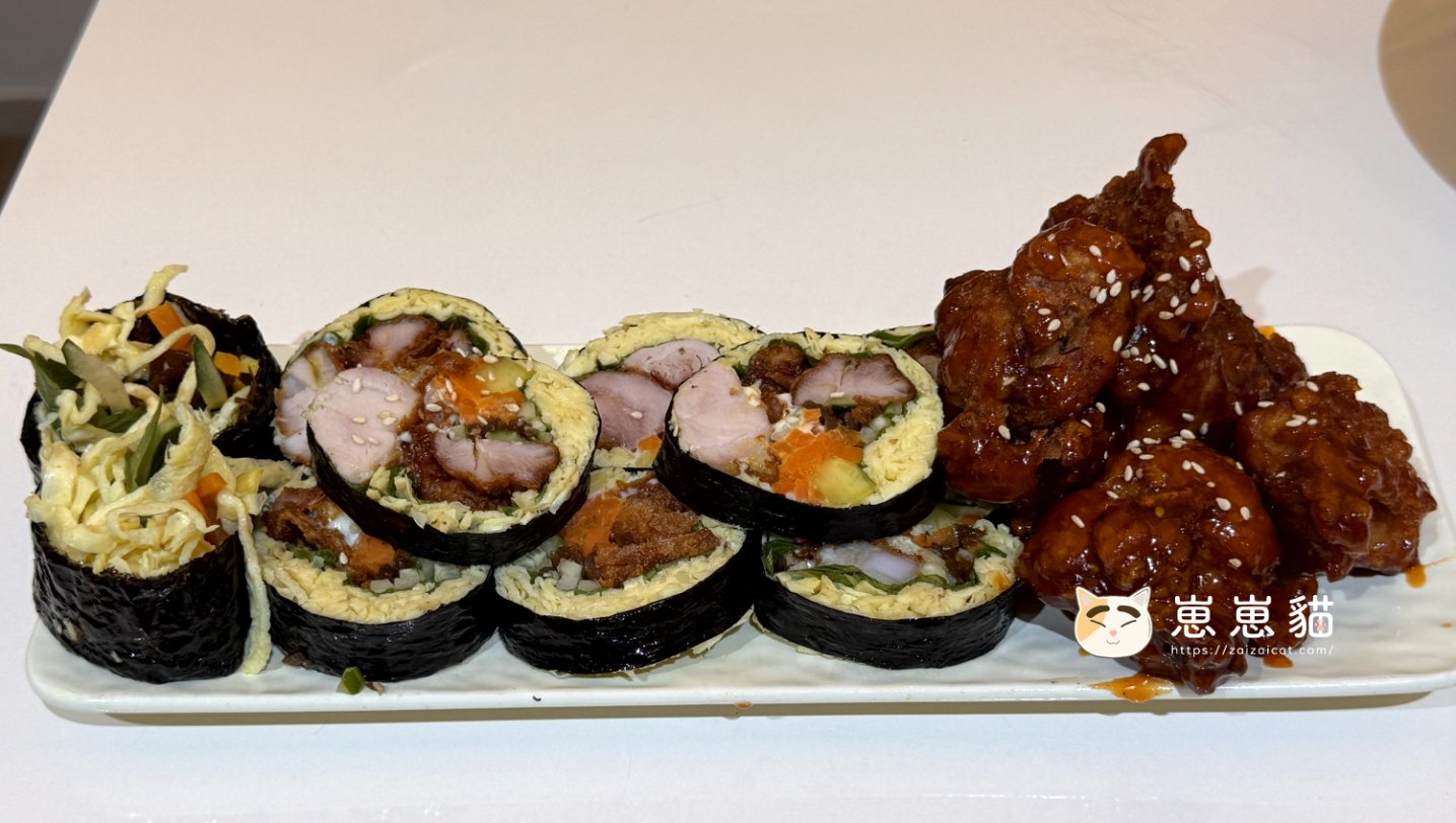 低碳炸雞芝麻葉飯捲(左) 甜辣去骨炸雞(右)